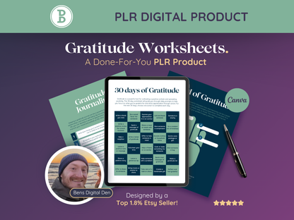 PLR Gratitude Worksheets