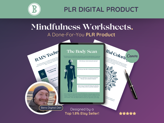 PLR Relaxation & Mindfulness Worksheets