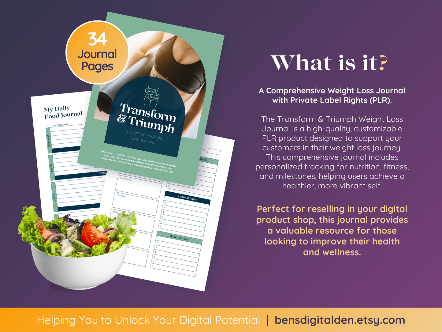 PLR Weight Loss Planner