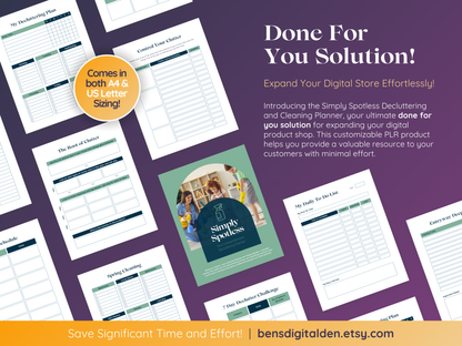 PLR Decluttering and Cleaning Planner